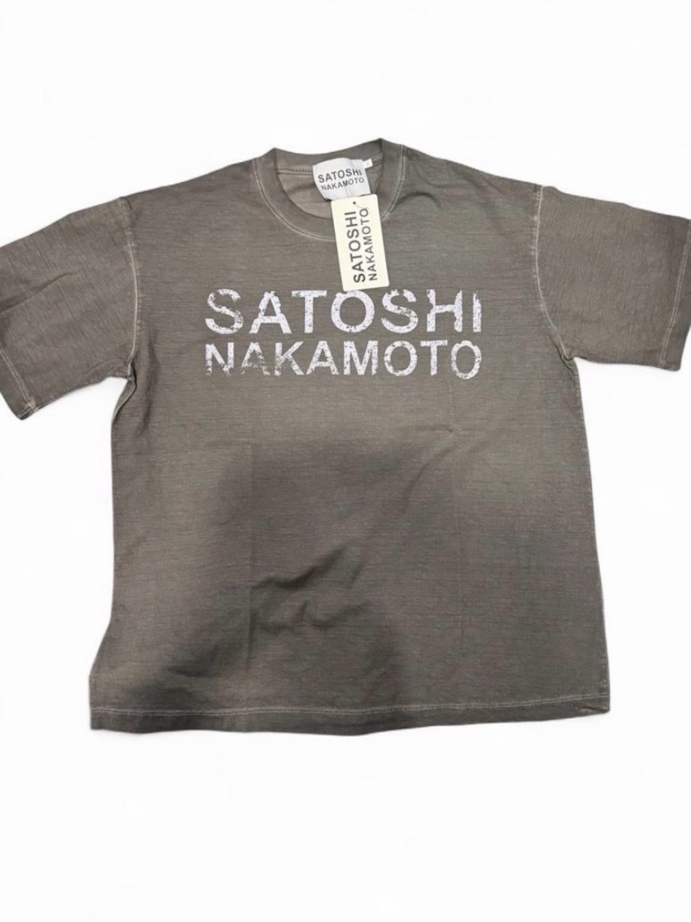 T-shirt Satoshi Nakamoto Short-Sleeve Tee — Gray